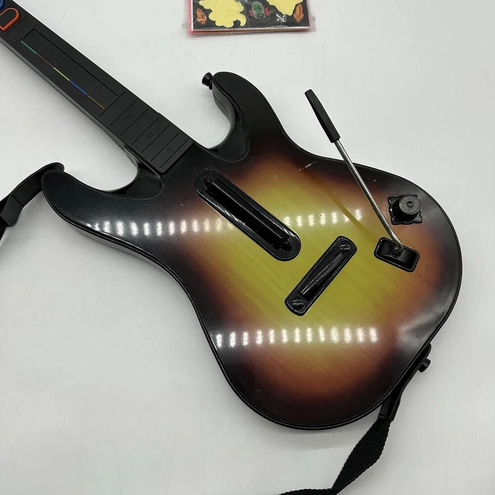 Guitar Hero PS2 Wireless Red Octane Sunburst Controller #95449.805 - No Dongle!